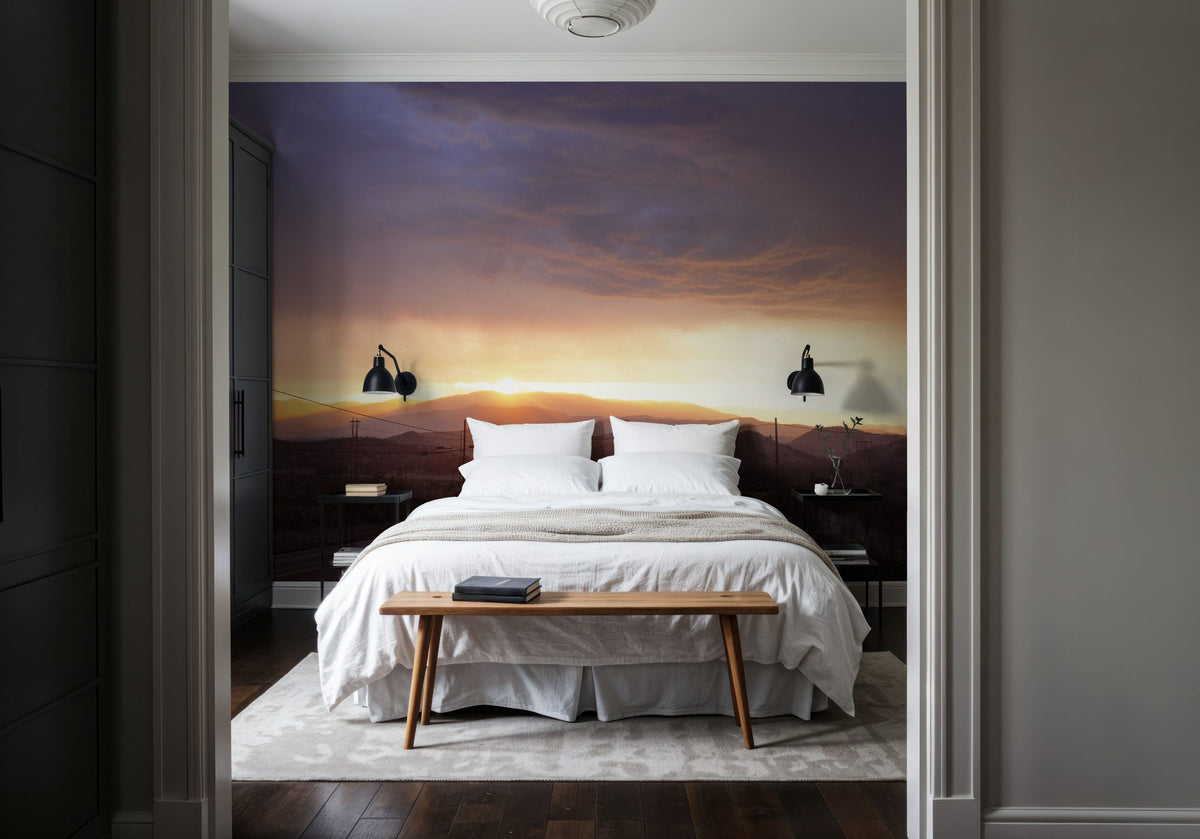 Sunset Highway Journey Mural Wallpaper - room preview 04