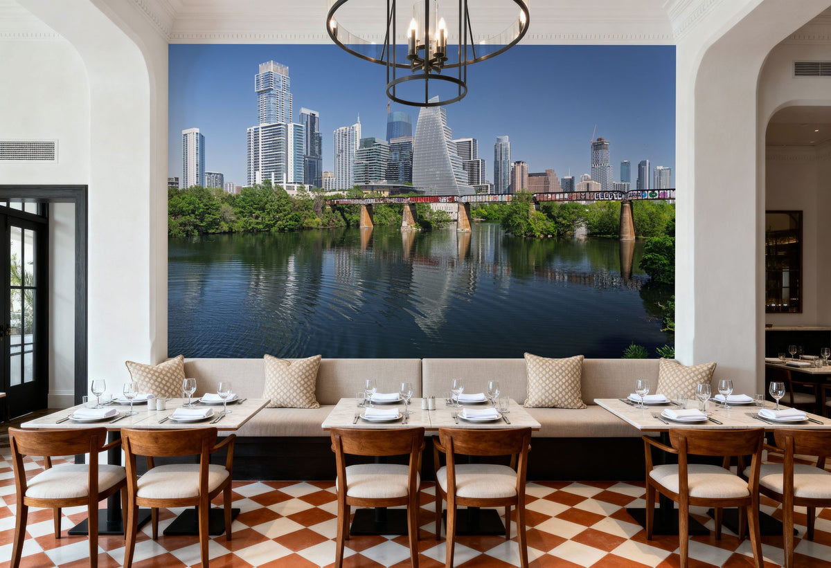 Riverside Reflections Mural Wallpaper - room preview 04