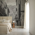 Spanish Islands BW Mural Wallpaper - room preview 04