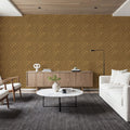 Autumn Dots Khaki Mural Wallpaper - room preview 04