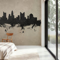 Columbus Ohio Skyline Concrete Mural Wallpaper - room preview 04