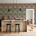 Woodland Scenes Gray Mural Wallpaper - room preview 04