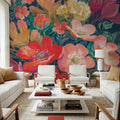 Floral Drama VI Mural Wallpaper - room preview 04
