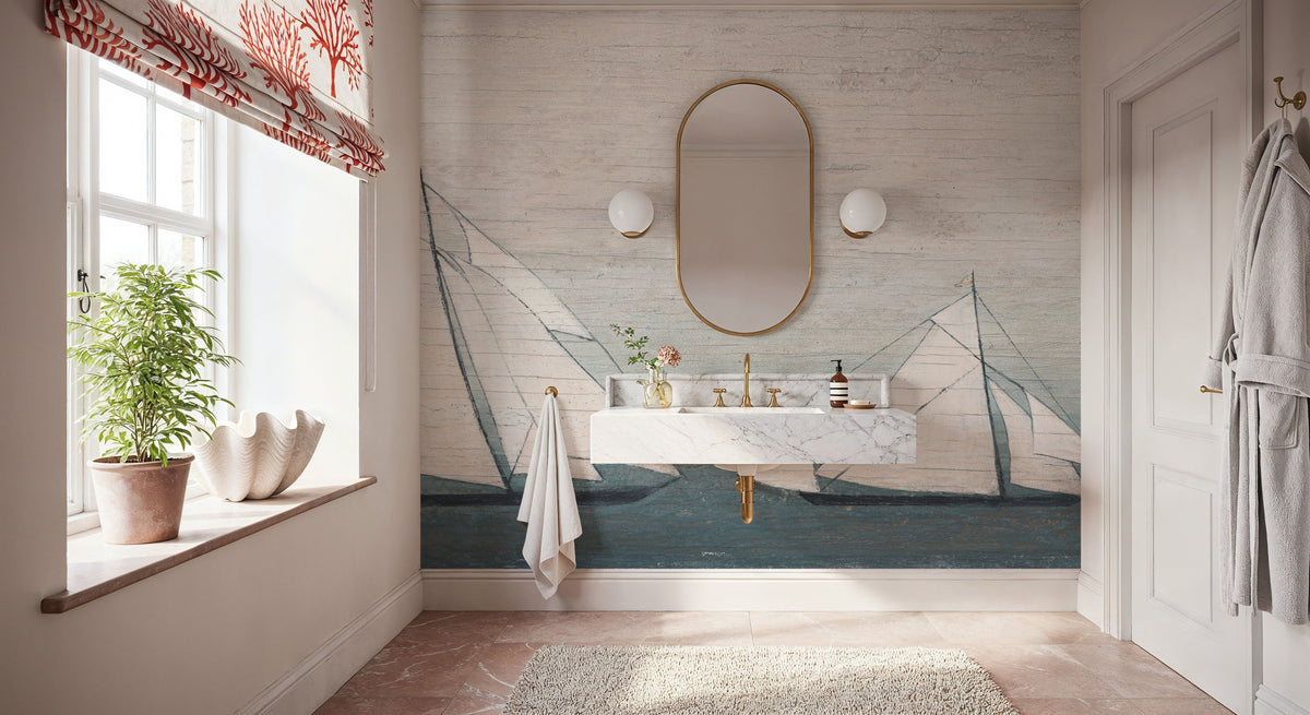 Sailing Ships I Mural Wallpaper - room preview 04