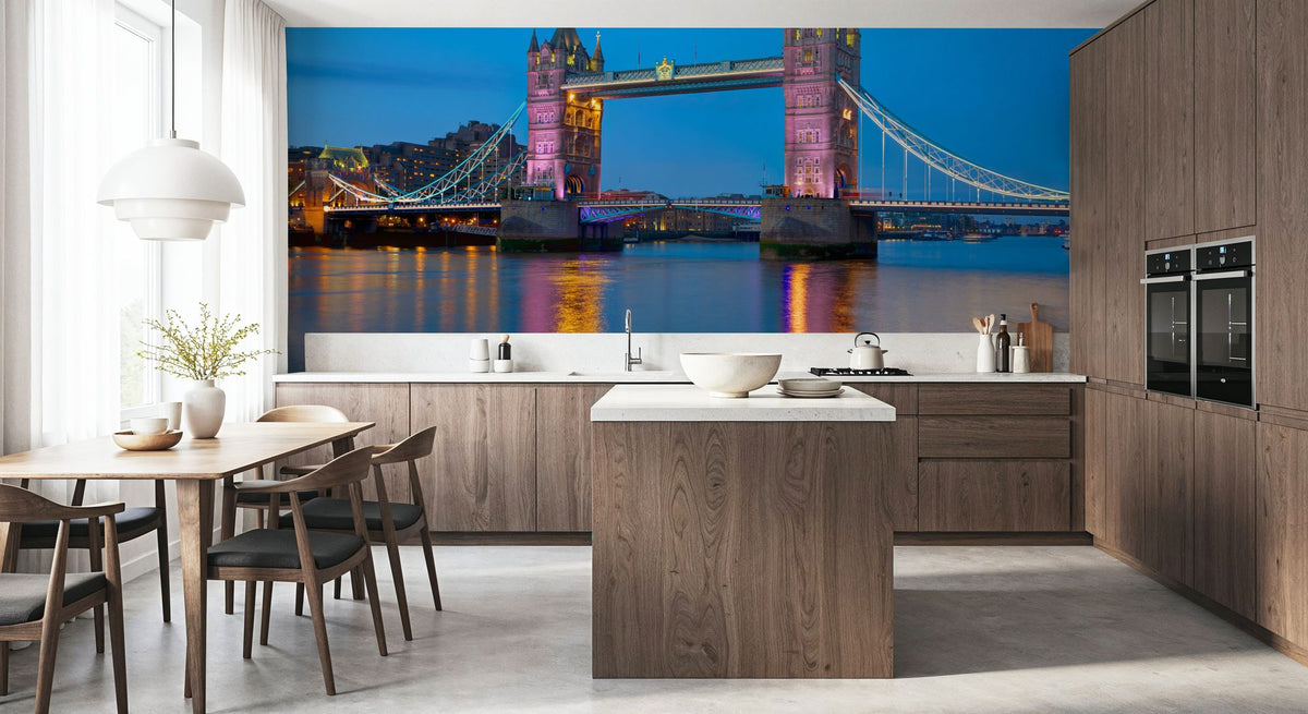 Purple Thames Twilight Mural Wallpaper - room preview 04