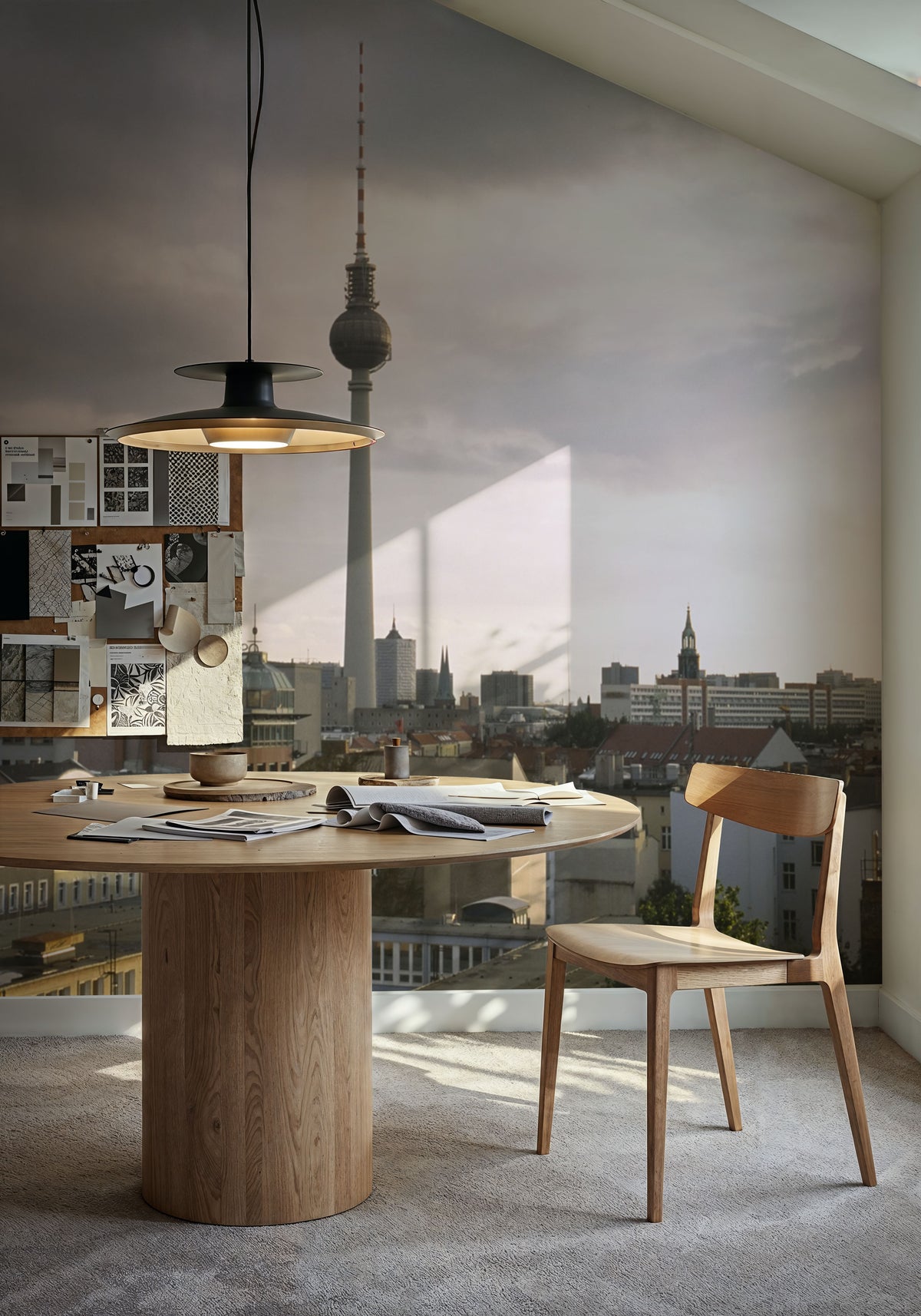 Misty Tower Skyline Mural Wallpaper - room preview 04