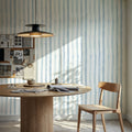 Watercolor Stripes Indigo Mural Wallpaper - room preview 04