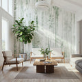 Botanical Wall Green Mural Wallpaper - room preview 04