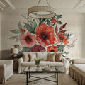 Festive Blooms IX Mural Wallpaper - room preview 04