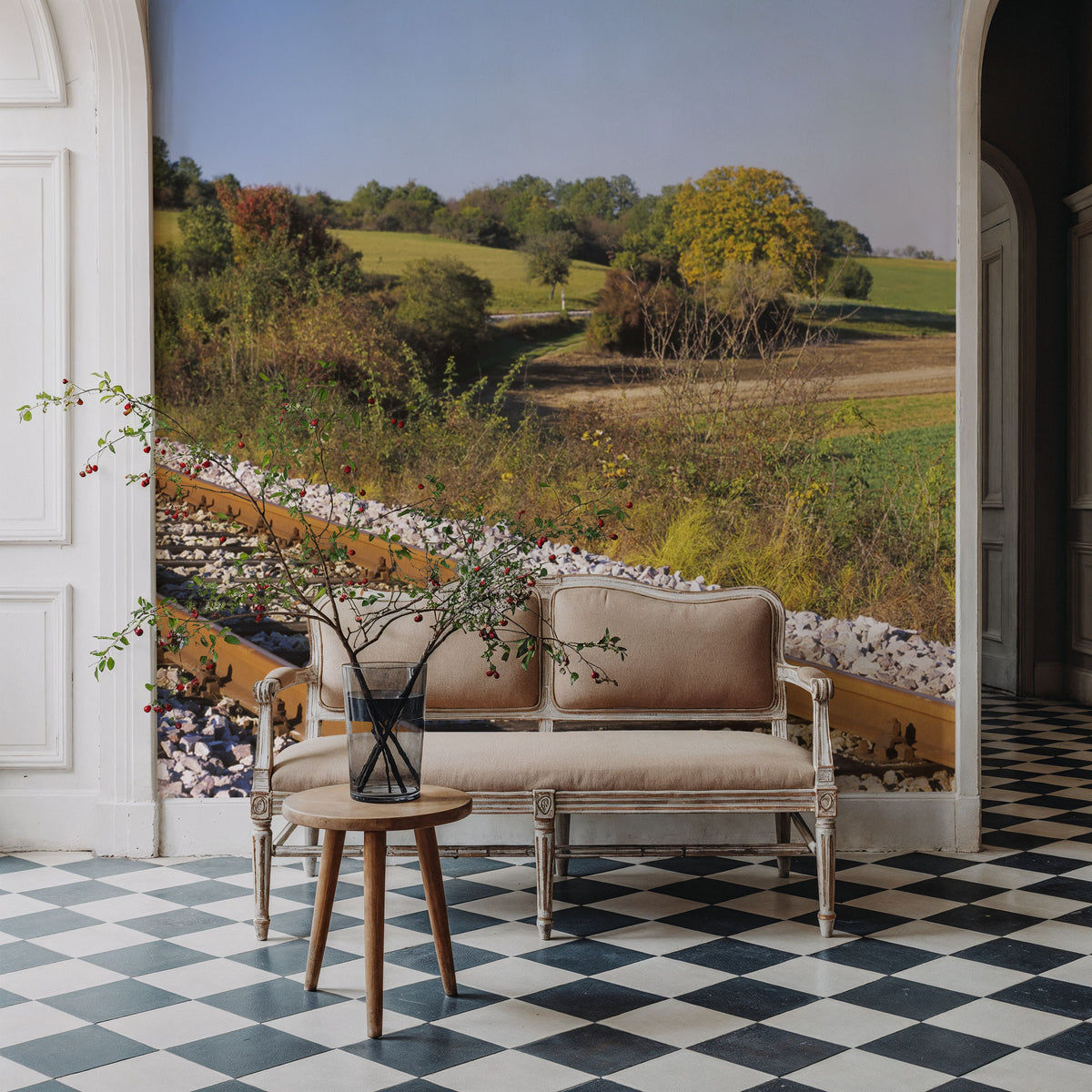 Countryside Tracks Mural Wallpaper - room preview 04