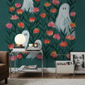 Ghosts in the Flower Patch Mural Wallpaper - room preview 04