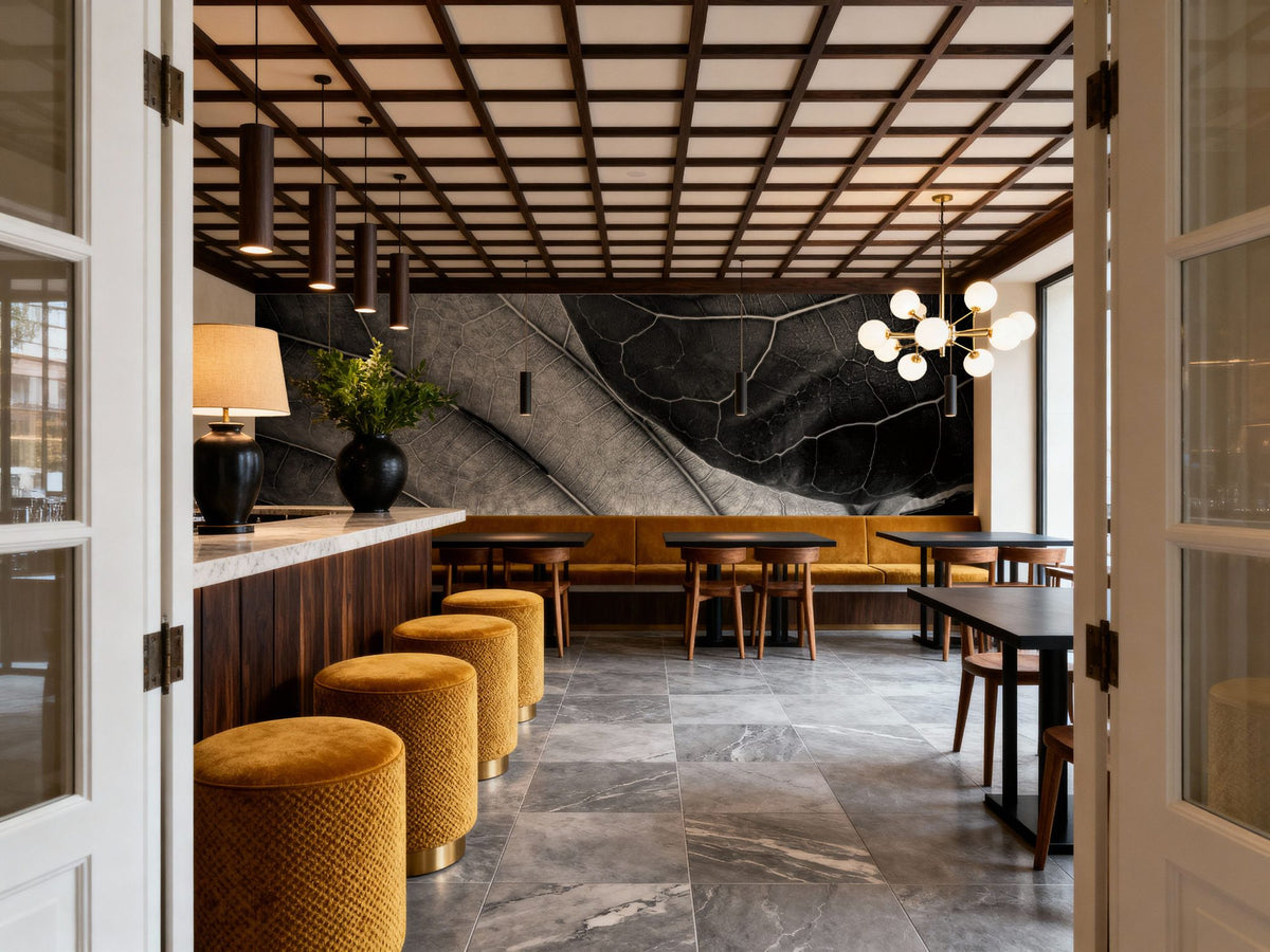 Sunlit Leaf II Mural Wallpaper - room preview 04