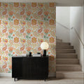 Harvest Paisley Mini White Mural Wallpaper - room preview 04