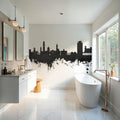 Lugano Switzerland Skyline Black & White Mural Wallpaper - room preview 04