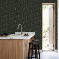 Pine Needles Dark Mural Wallpaper - room preview 04