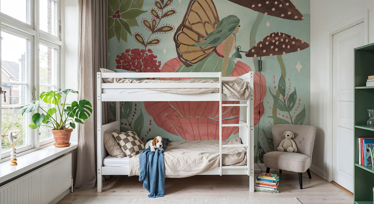Floralscape Fairies II Mural Wallpaper - room preview 04