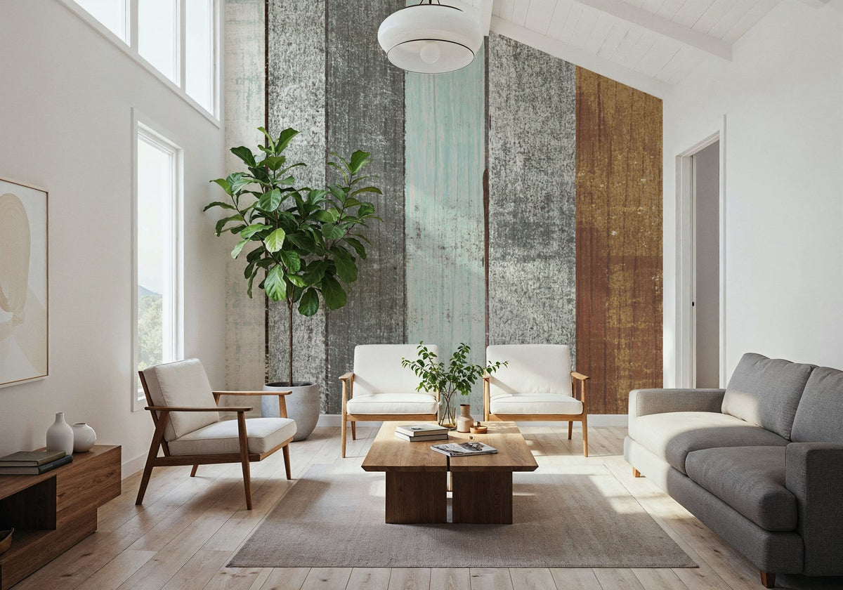 Beachscape VII Gold Neutral Mural Wallpaper - room preview 04