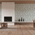 Negative Leaf, Sage Mural Wallpaper - room preview 04