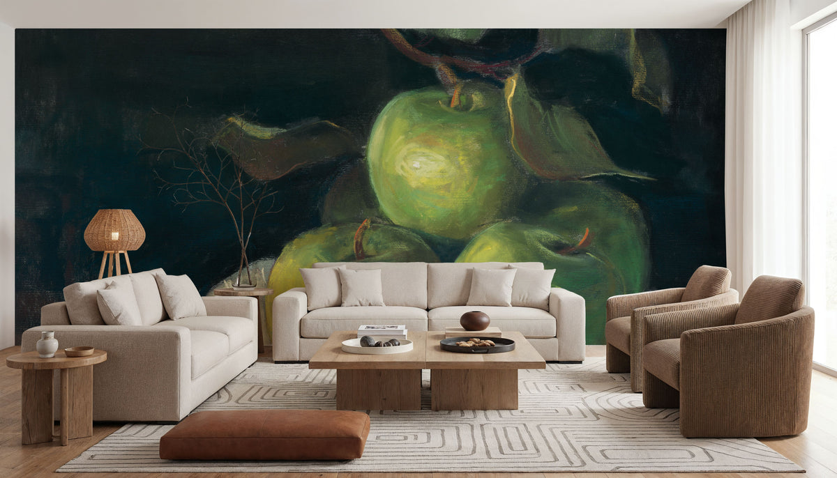 Green Apples II Mural Wallpaper - room preview 04