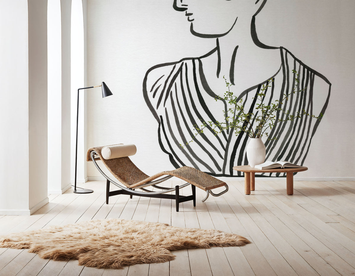 Roman Bust II Mural Wallpaper - room preview 04