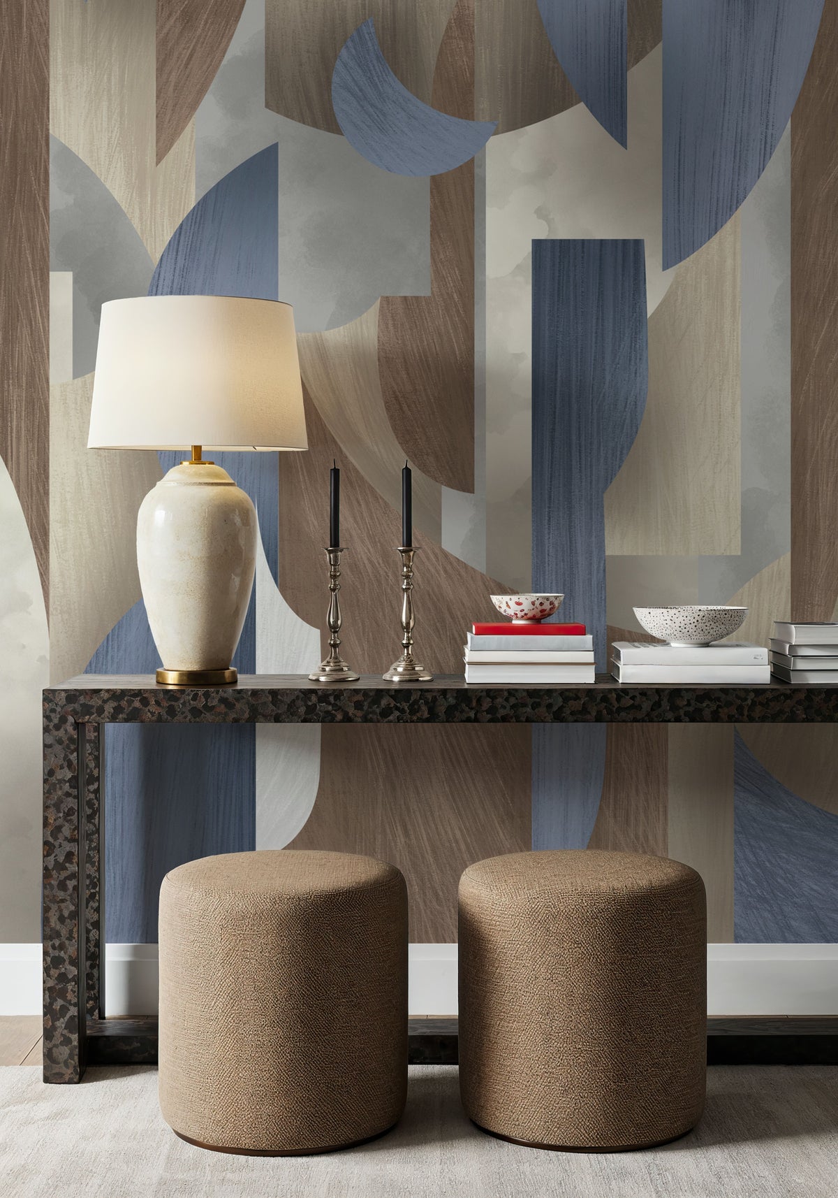 Modern Guild, Skyscraper Blue Mural Wallpaper - room preview 04