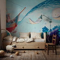 Turtle Bay Friends Mural Wallpaper - room preview 04