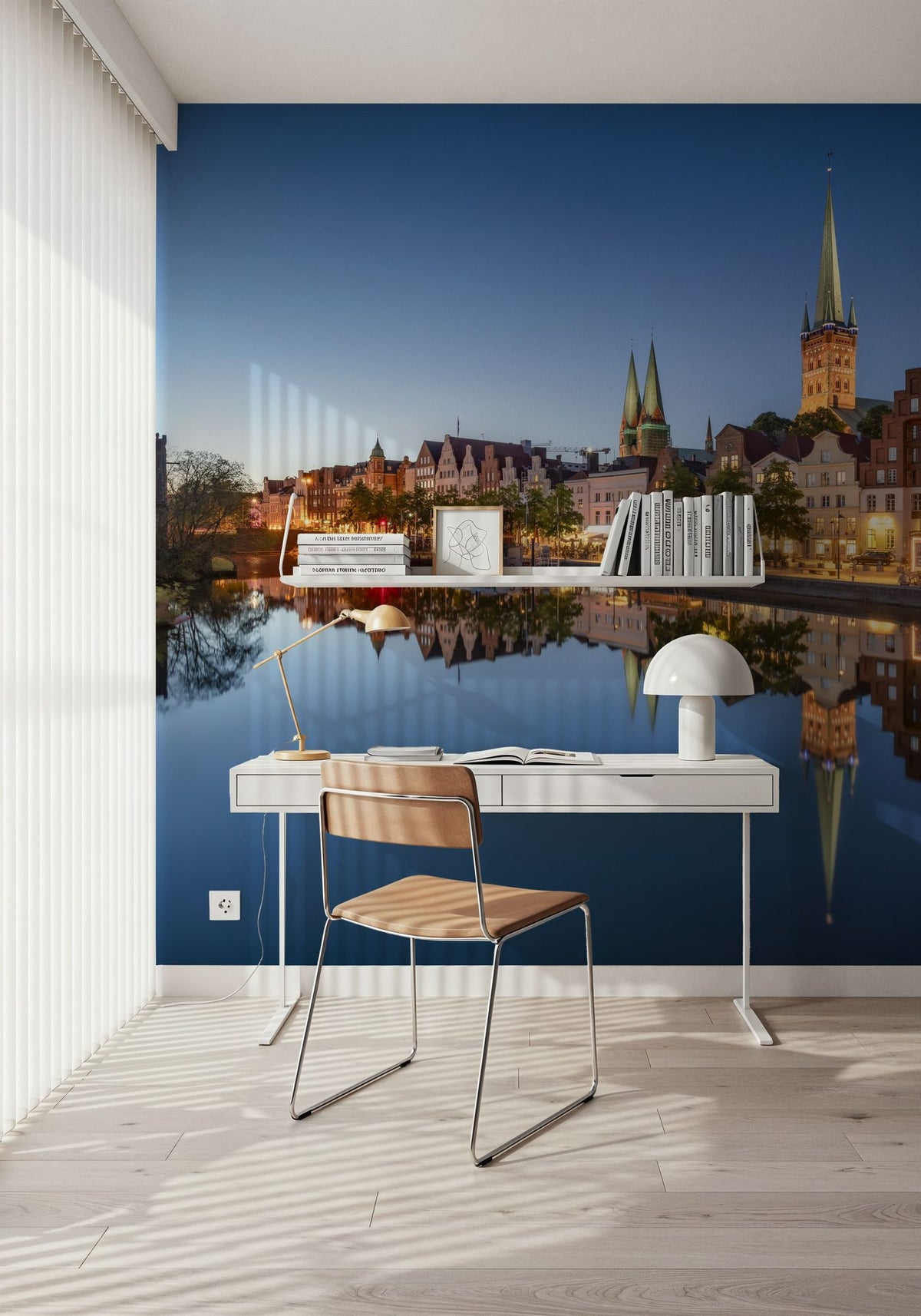Trave River Mirror Mural Wallpaper - room preview 04