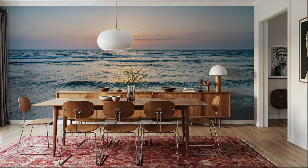 Sunset At the North Sea Coast Mural Wallpaper - room preview 04