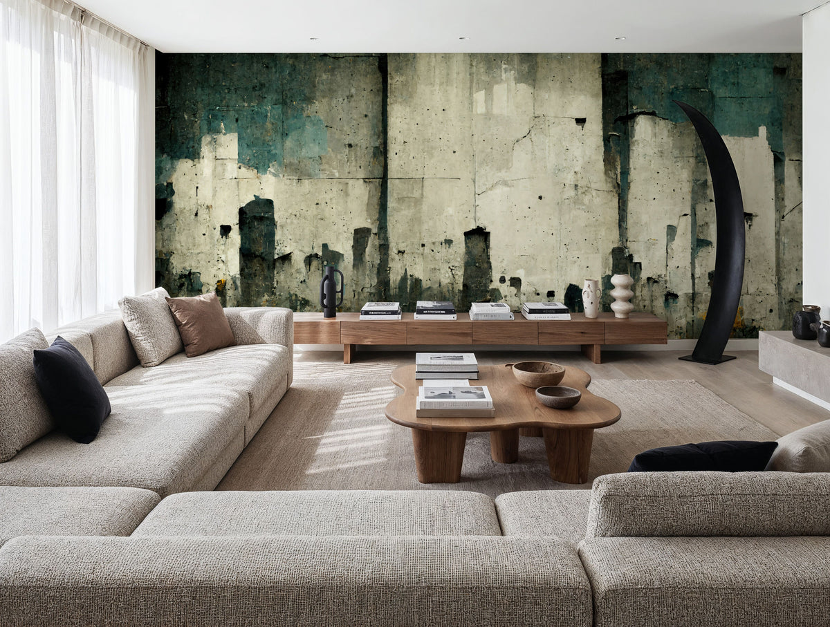 Deconstructed Cityscape Mural Wallpaper - room preview 04