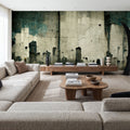 Deconstructed Cityscape Mural Wallpaper - room preview 04