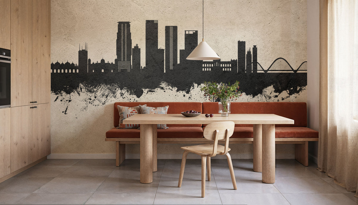Dhaka Bangladesh Skyline Concrete Mural Wallpaper - room preview 04