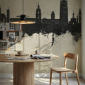 Darmstadt Skyline Concrete Mural Wallpaper - room preview 04