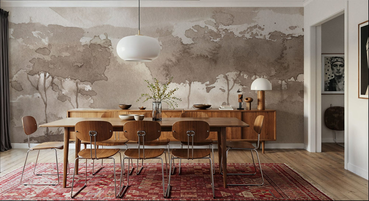Sepia Trees Mural Wallpaper - room preview 04