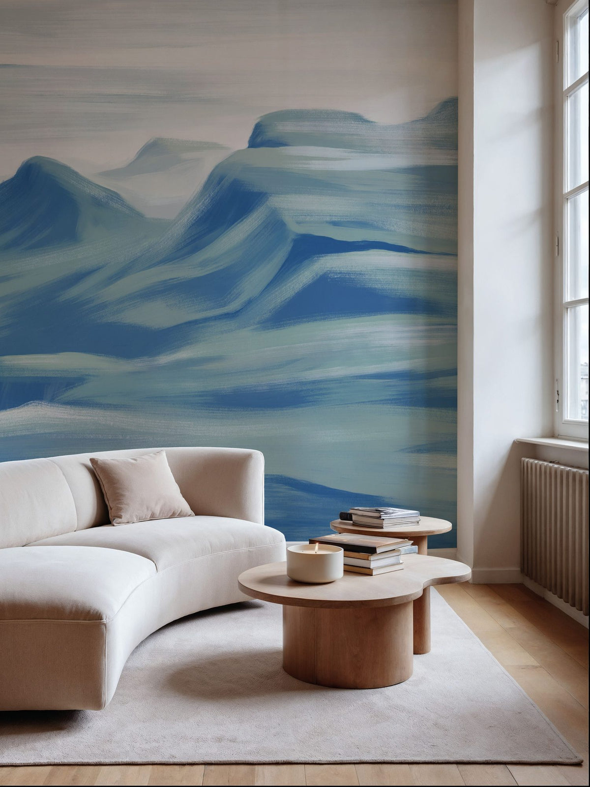 Oil Mountain, Blues Mural Wallpaper - room preview 04