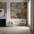 Chasing Dahlia Sepia Mural Wallpaper - room preview 04