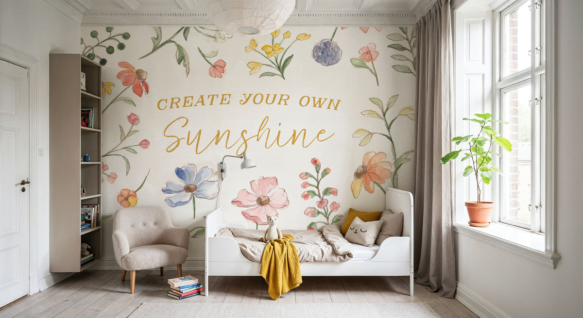 Wild Blooms VI Mural Wallpaper - room preview 04