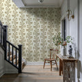 Fern Stripes, Beige Mural Wallpaper - room preview 04