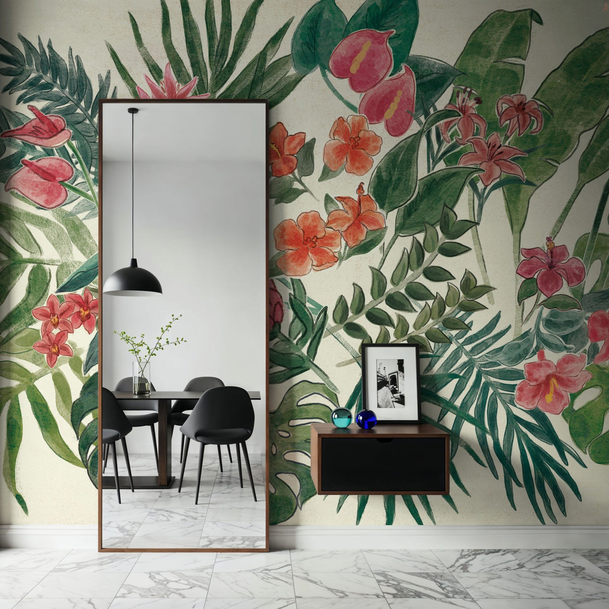 Jungle Vibes VI Leaves Mural Wallpaper - room preview 04