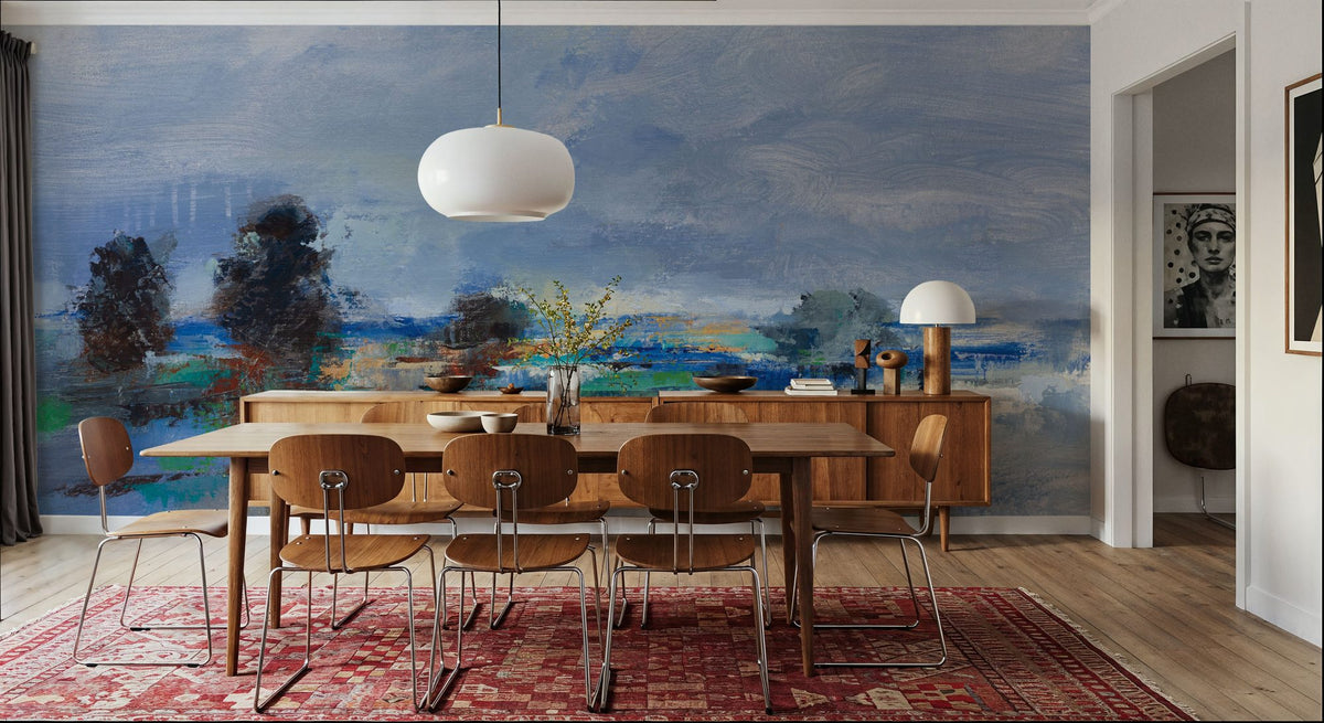 Periwinkle Sky Mural Wallpaper - room preview 04