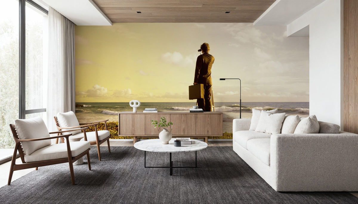Golden Horizon Seeker Mural Wallpaper - room preview 04