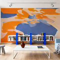 Gemini Orange Mural Wallpaper - room preview 04