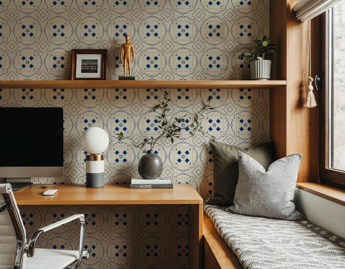 Nara Square and Cloud Mural Wallpaper - room preview 04