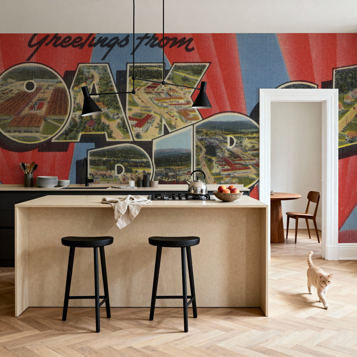 Greetings From Oak Ridge Mural Wallpaper - room preview 04