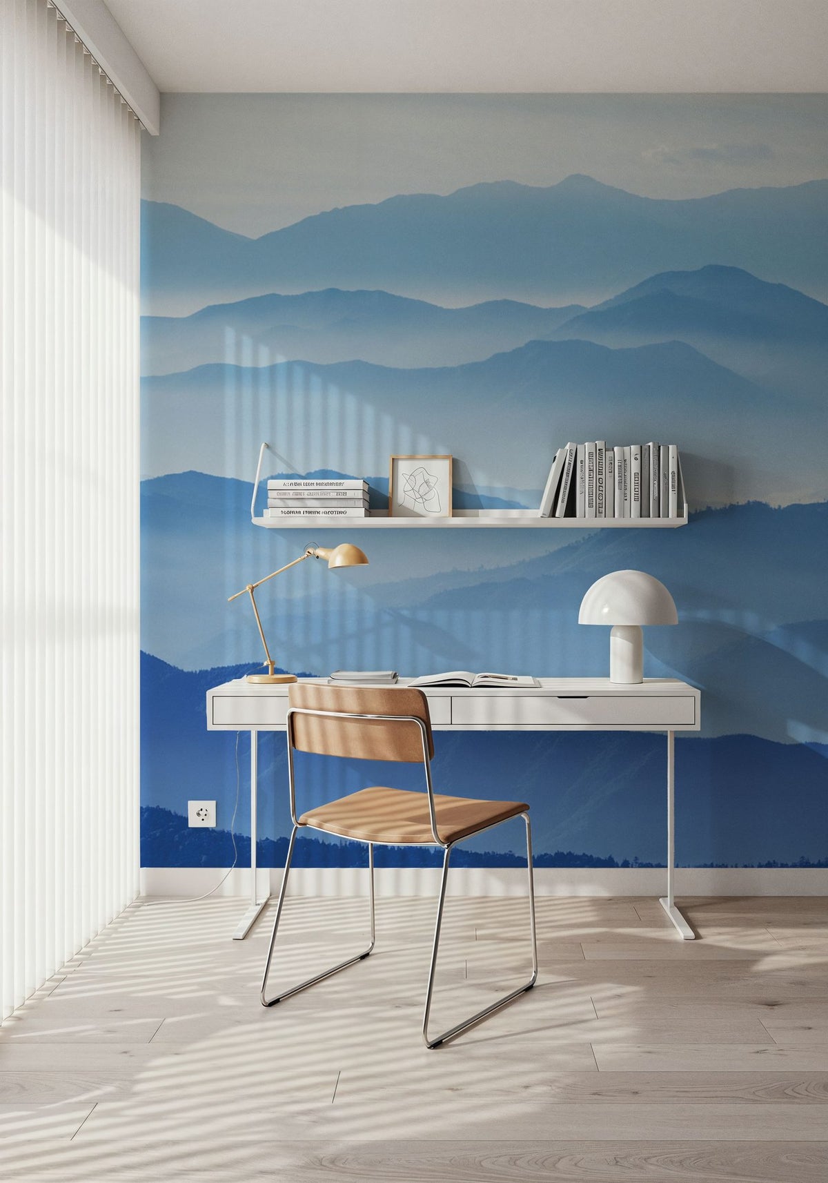 Misty Mountain Layers Mural Wallpaper - room preview 04