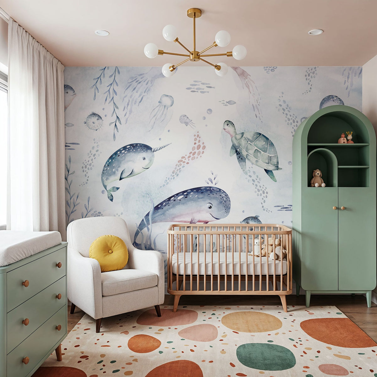 Baby Ocean Mural Wallpaper - room preview 04