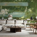 Garden Bench with Rose Bouquet Mural Wallpaper - room preview 04