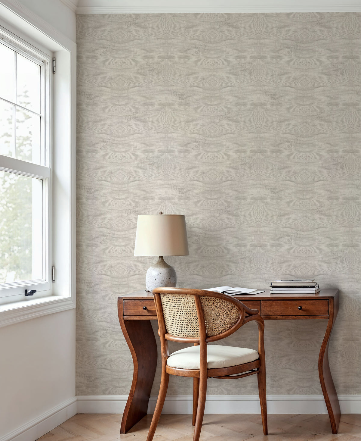 Country Wood Beige Mural Wallpaper - room preview 04