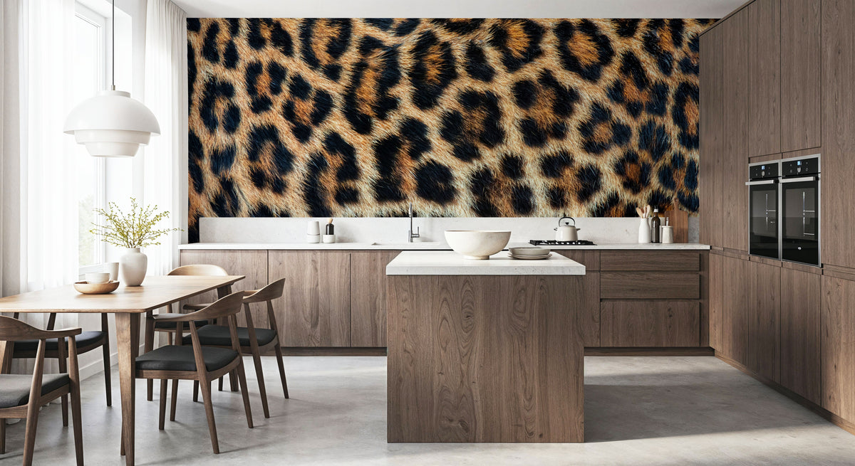 Leopard Fur Mural Wallpaper - room preview 04