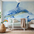 Graceful Dolphins II Mural Wallpaper - room preview 04