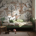 Frozen Forest, Beige Mural Wallpaper - room preview 04